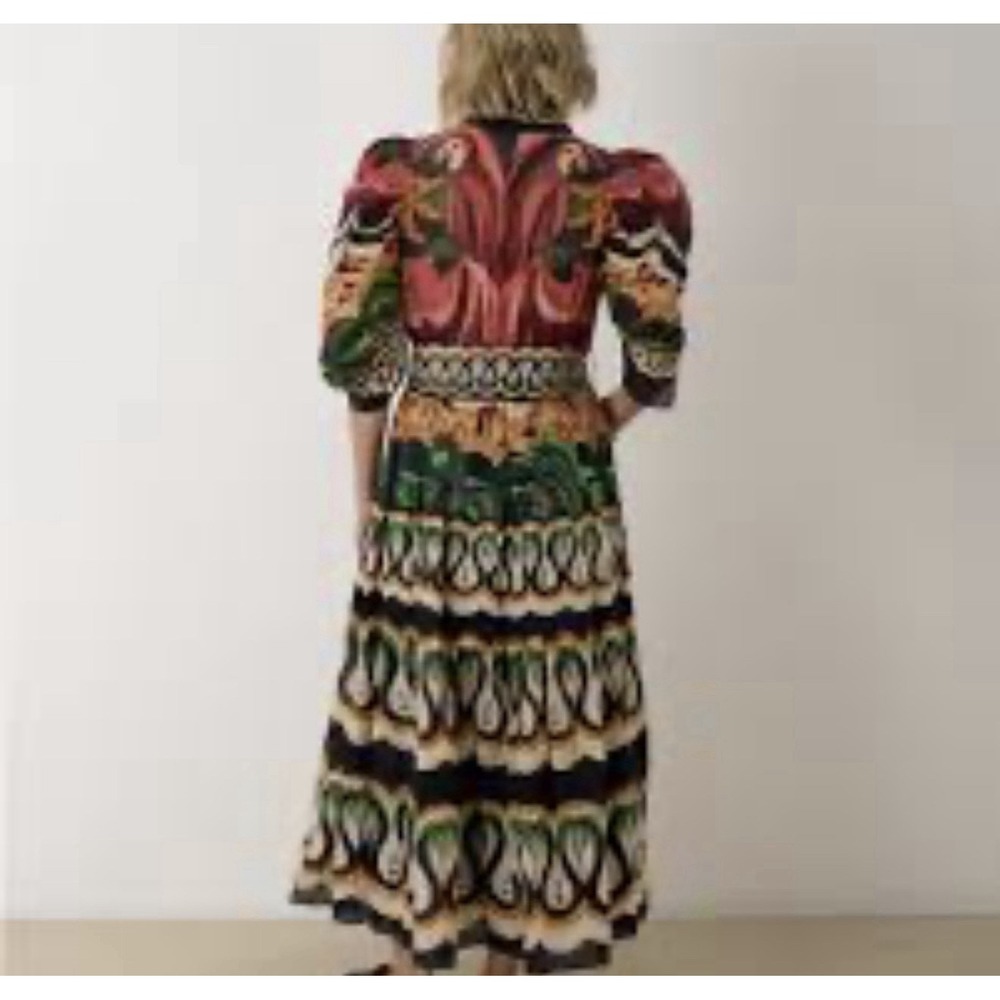 NWT Farm Rio Multicolored Coconut Tree Maxi Dress Xs - Picture 4 of 8